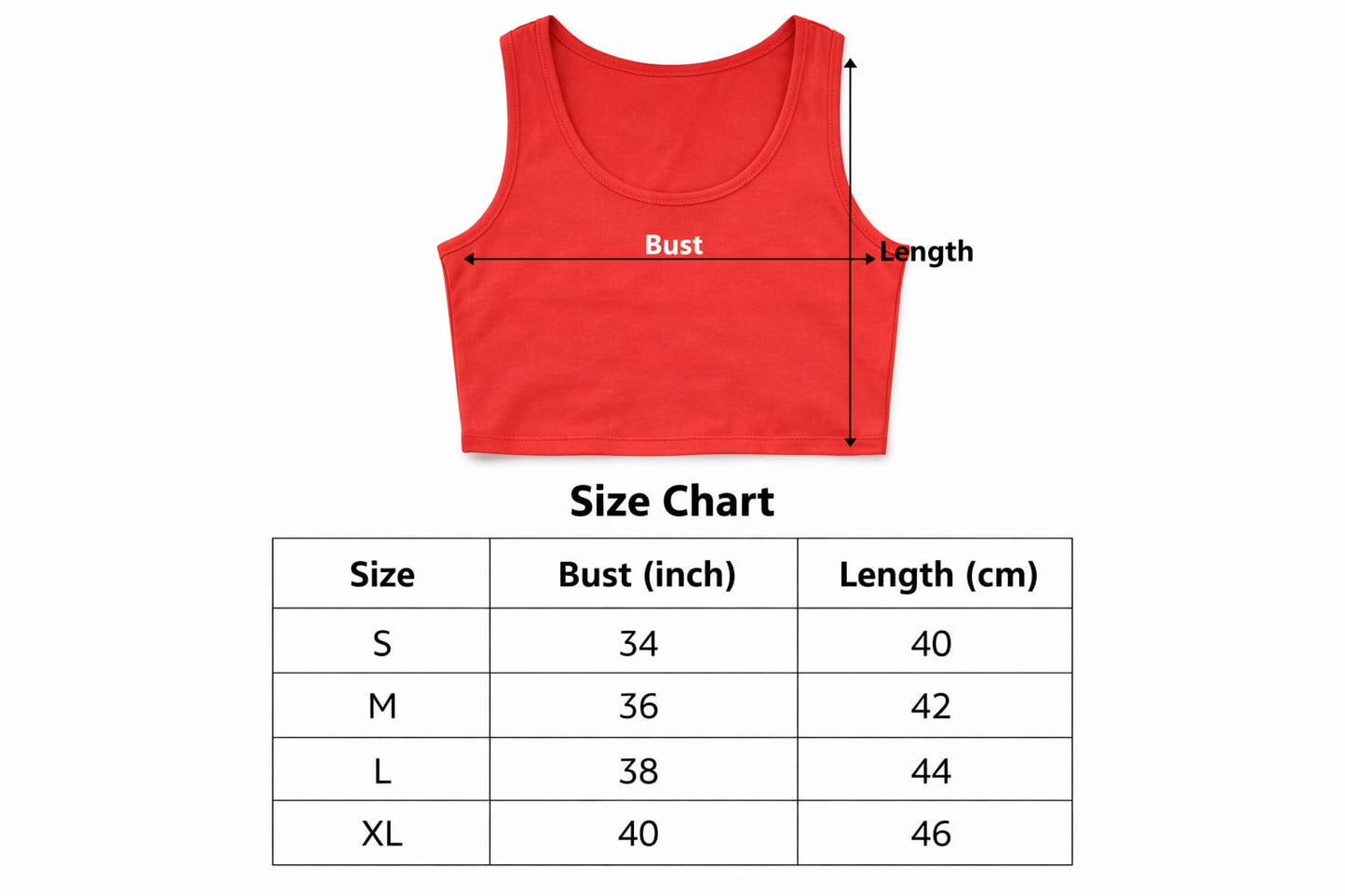 Red Ribbed Sleeveless Crop Top