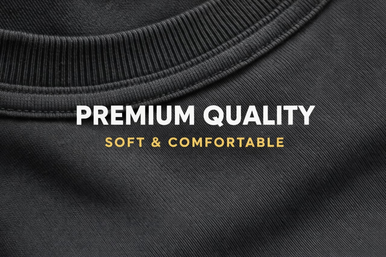 Krumika Men’s Solid Black Sweatshirt – Premium Cotton Blend, Regular Fit, Full Sleeves - Image 4